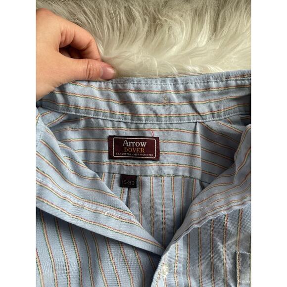 ARROW DOVER Vintage Pintstripe Button down 
Mens Shirt 
Size 16-33 - Picture 4 of 5